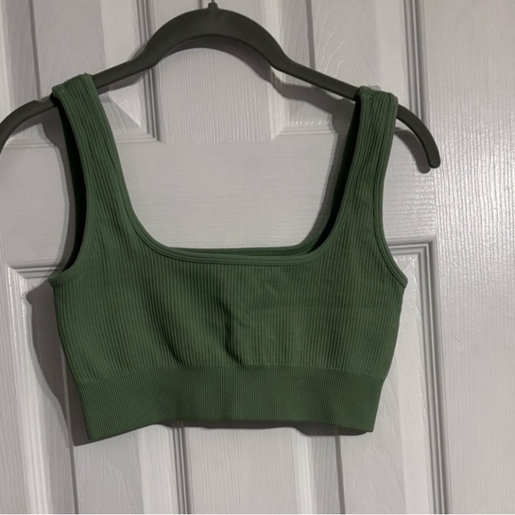 OQQ 3 Bra Top Bundle - Black - Blue - Green - Size Small - EUC - Picture 3 of 5